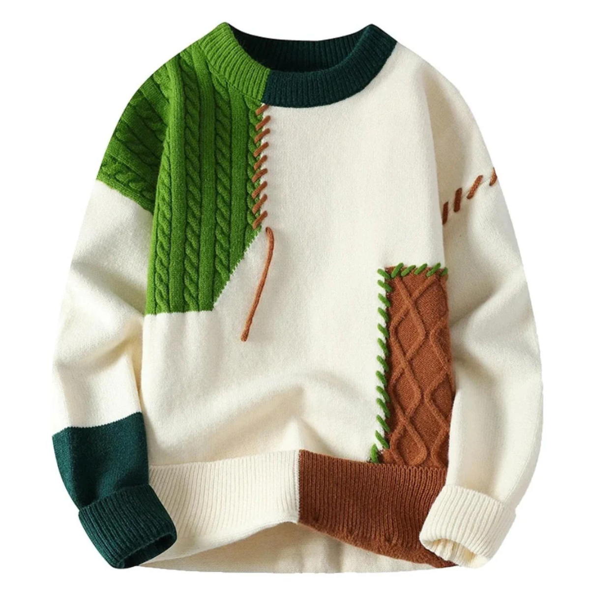 Verre Blanc™ | סוודר פאטשוורק אופנתי