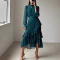 שמלת מידי אלגנטית עם plis